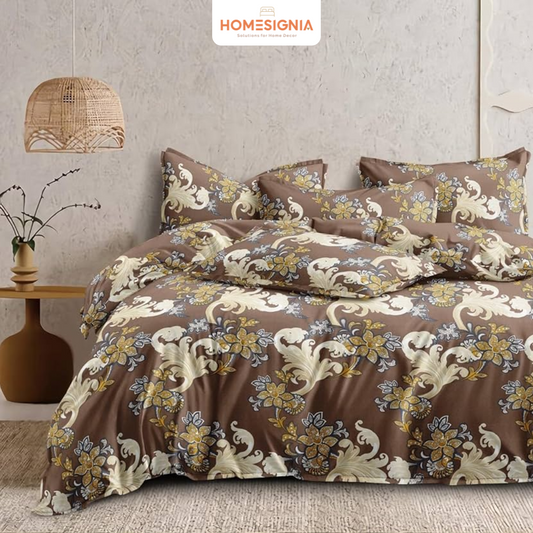Baroque Bloom Elastic Bedsheet - Homesignia