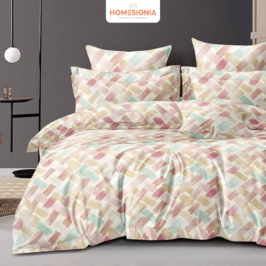 Artistic Brushstroke Elastic King Bedsheet