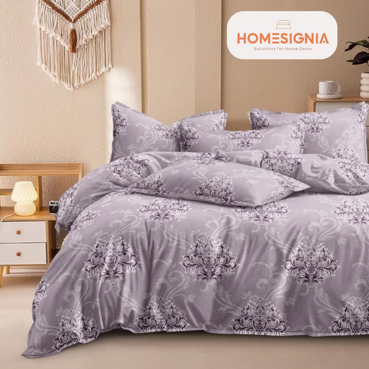 Royal Purple Cotton Blend King Size Bedsheet