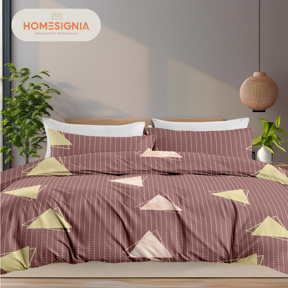 Dreamy Abstract Cotton Double Bedsheet With 2 Pillow Covers